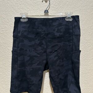Women's Athletic Black Camo Shorts